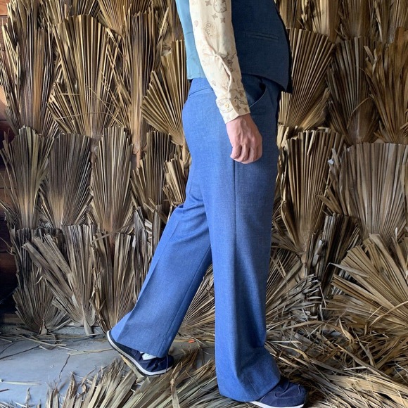 Vintage 1970s Denim Leisure Suit M/L 3 piece - Picture 6 of 12